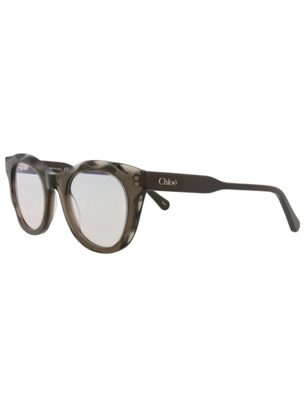 New Chloé Women's Sunglasses Round Oval Recycled Acetate Frame Brown Brown